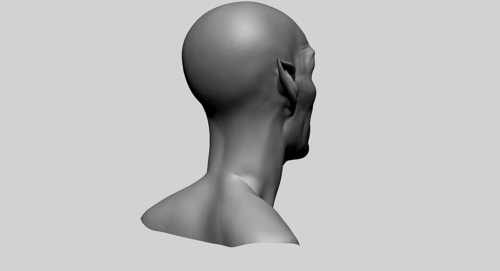 Male Head I 3D model_4