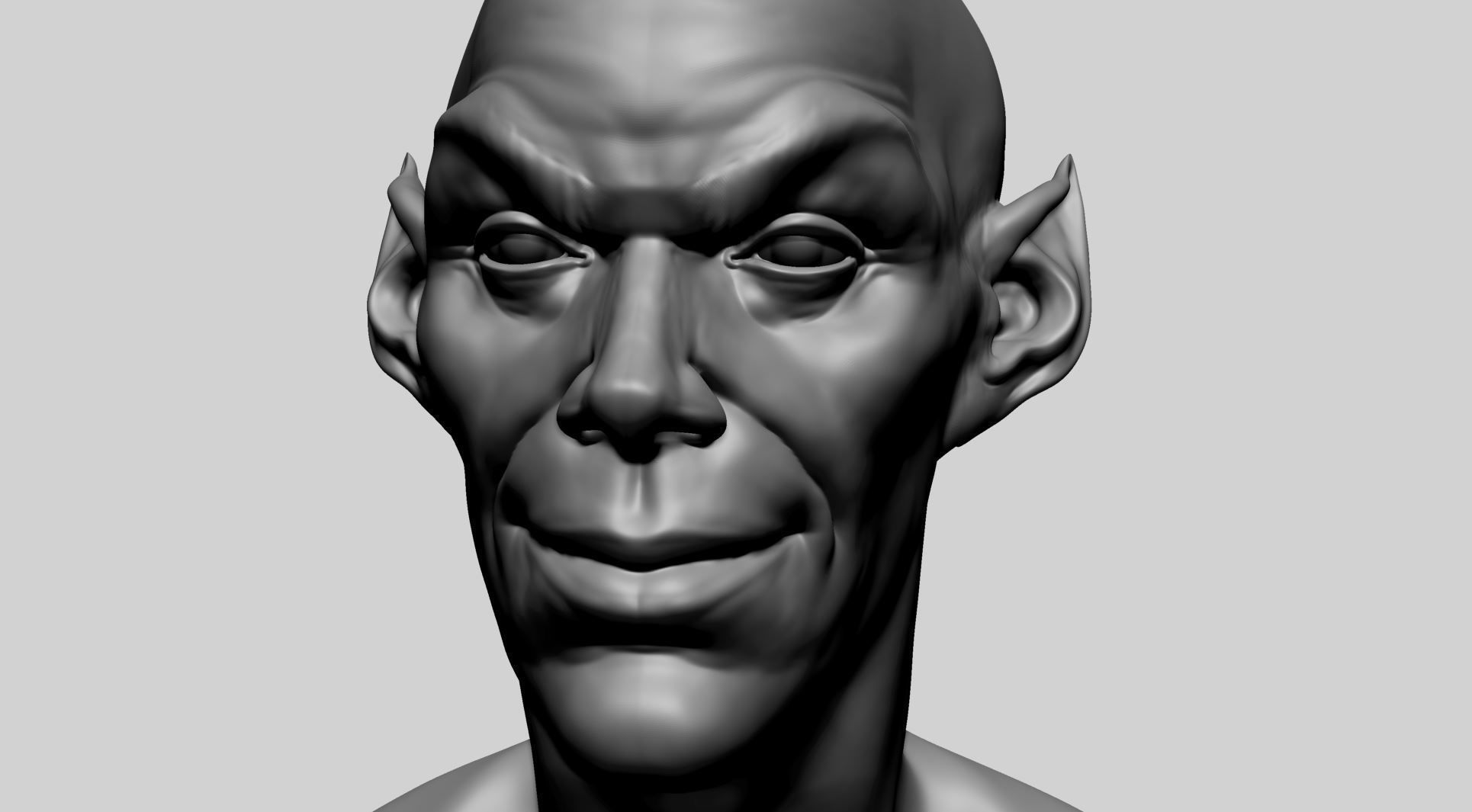 Male Head I 3D model_11