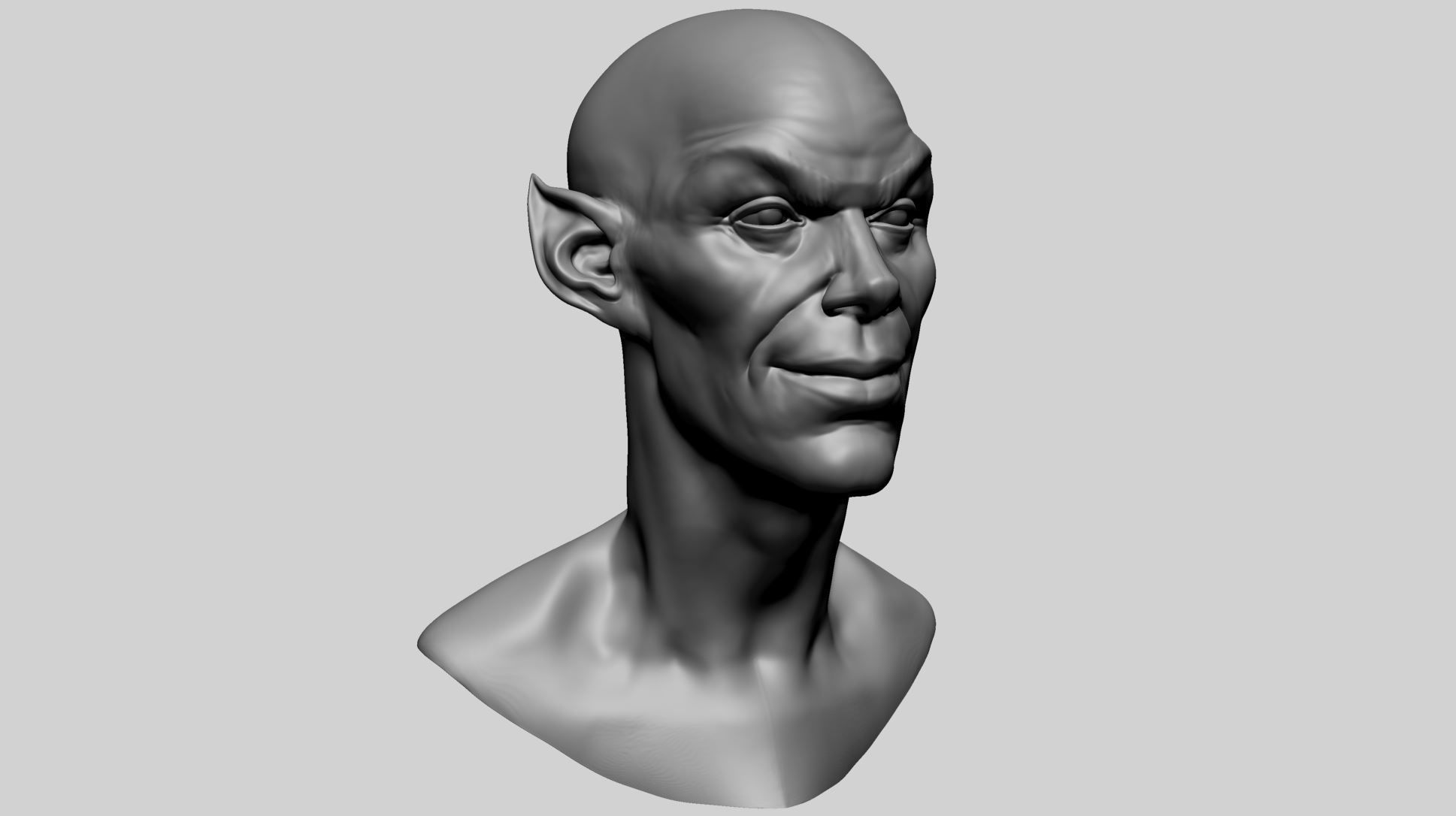 Male Head I 3D model_1