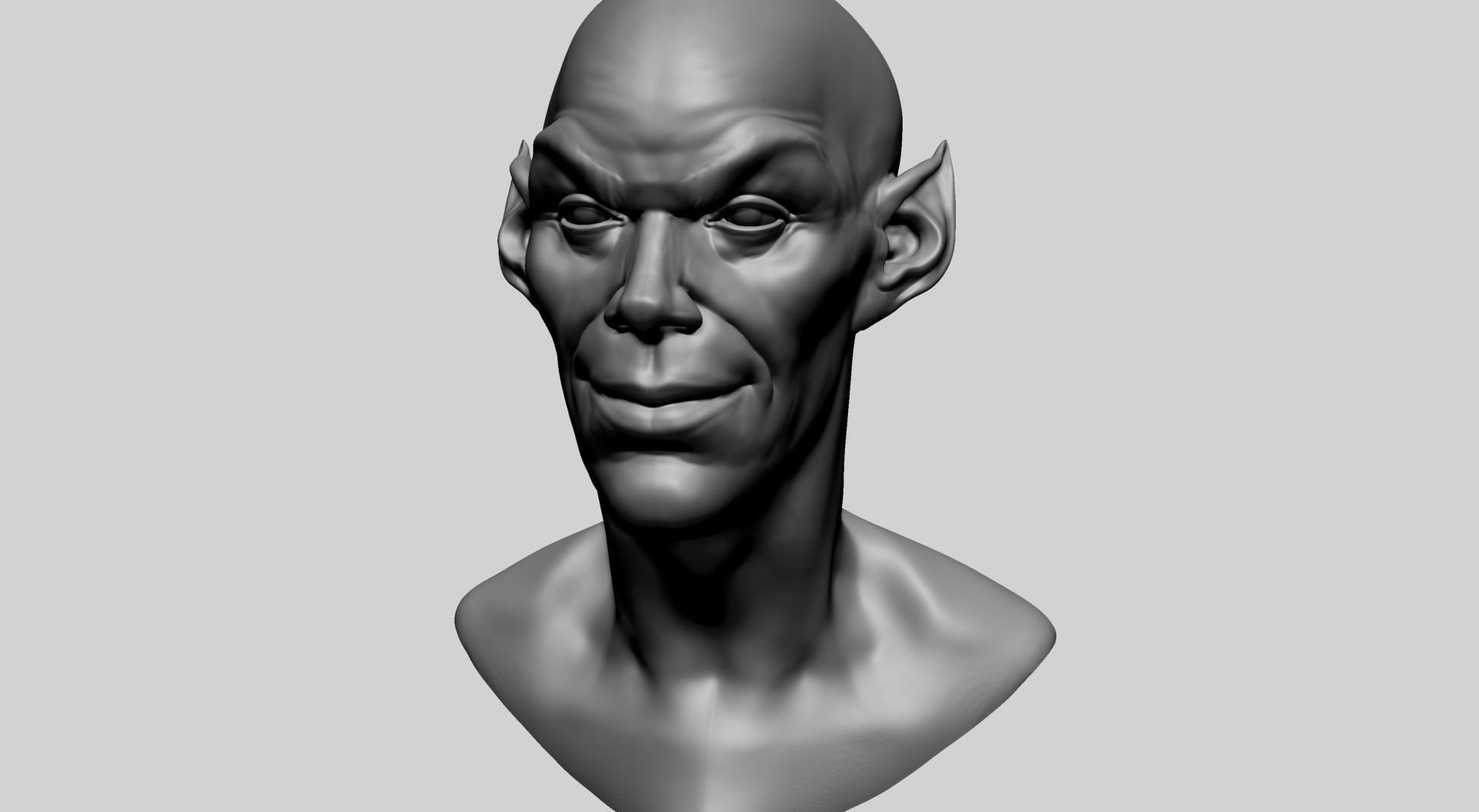 Male Head I 3D model_7