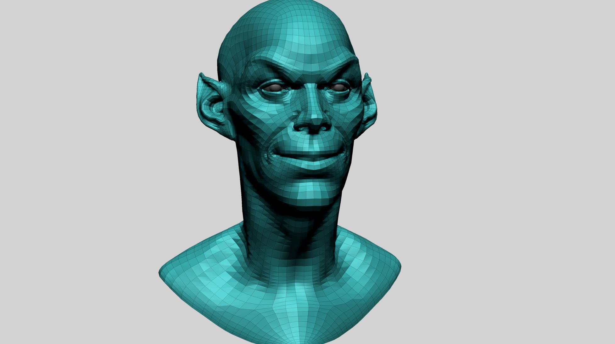 Male Head I 3D model_13