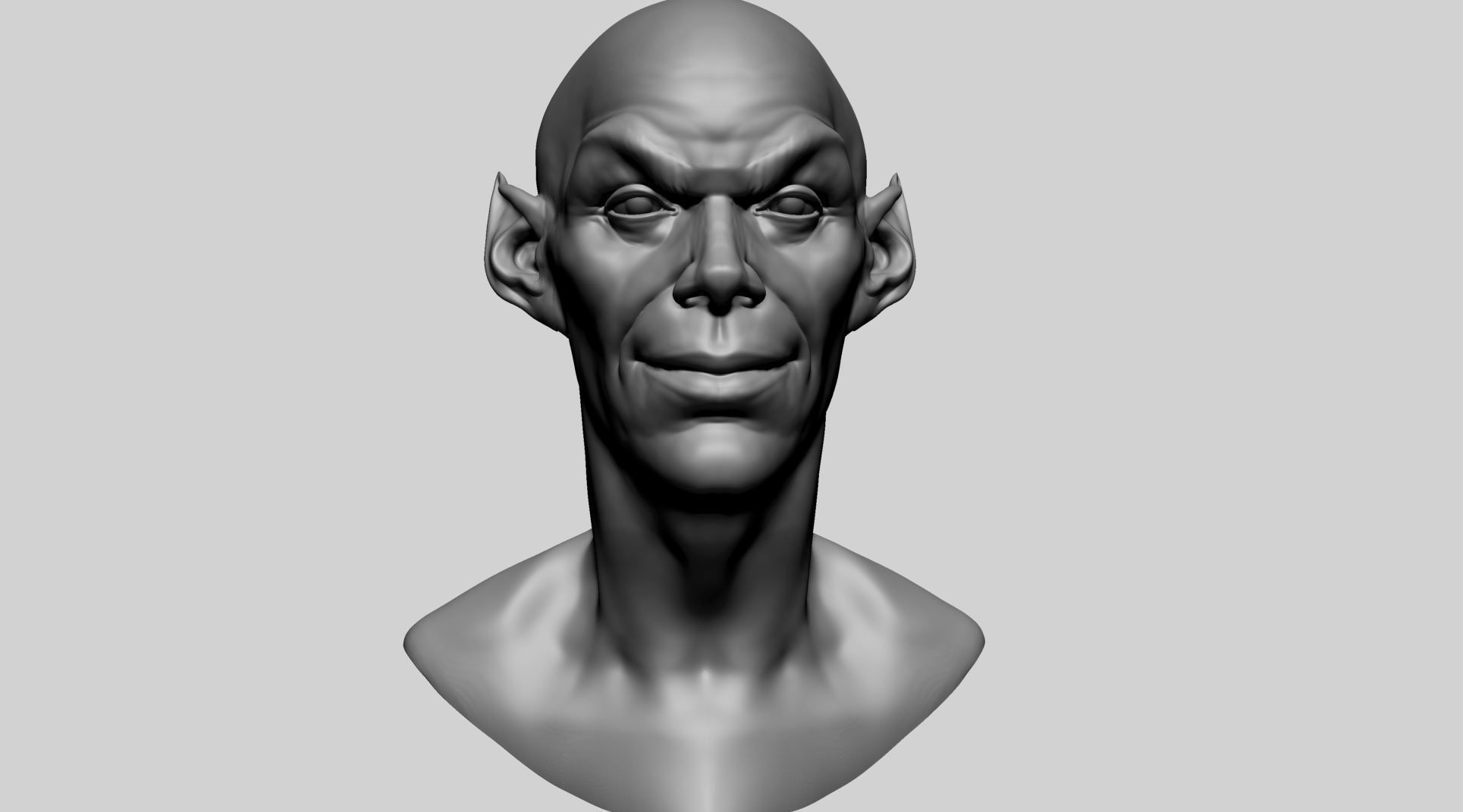 Male Head I 3D model_8