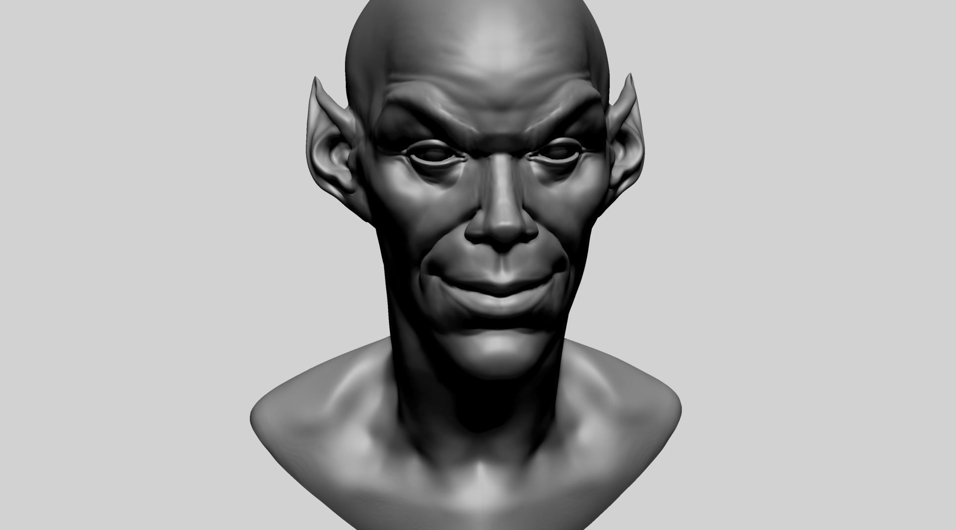 Male Head I 3D model_9