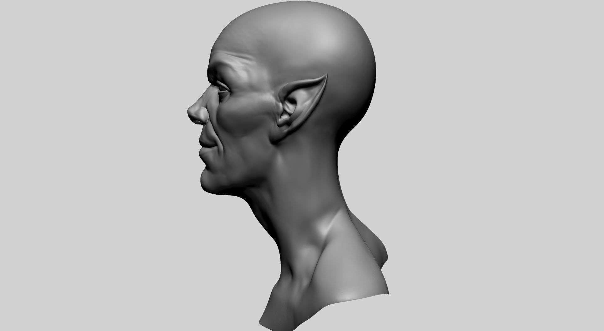 Male Head I 3D model_6