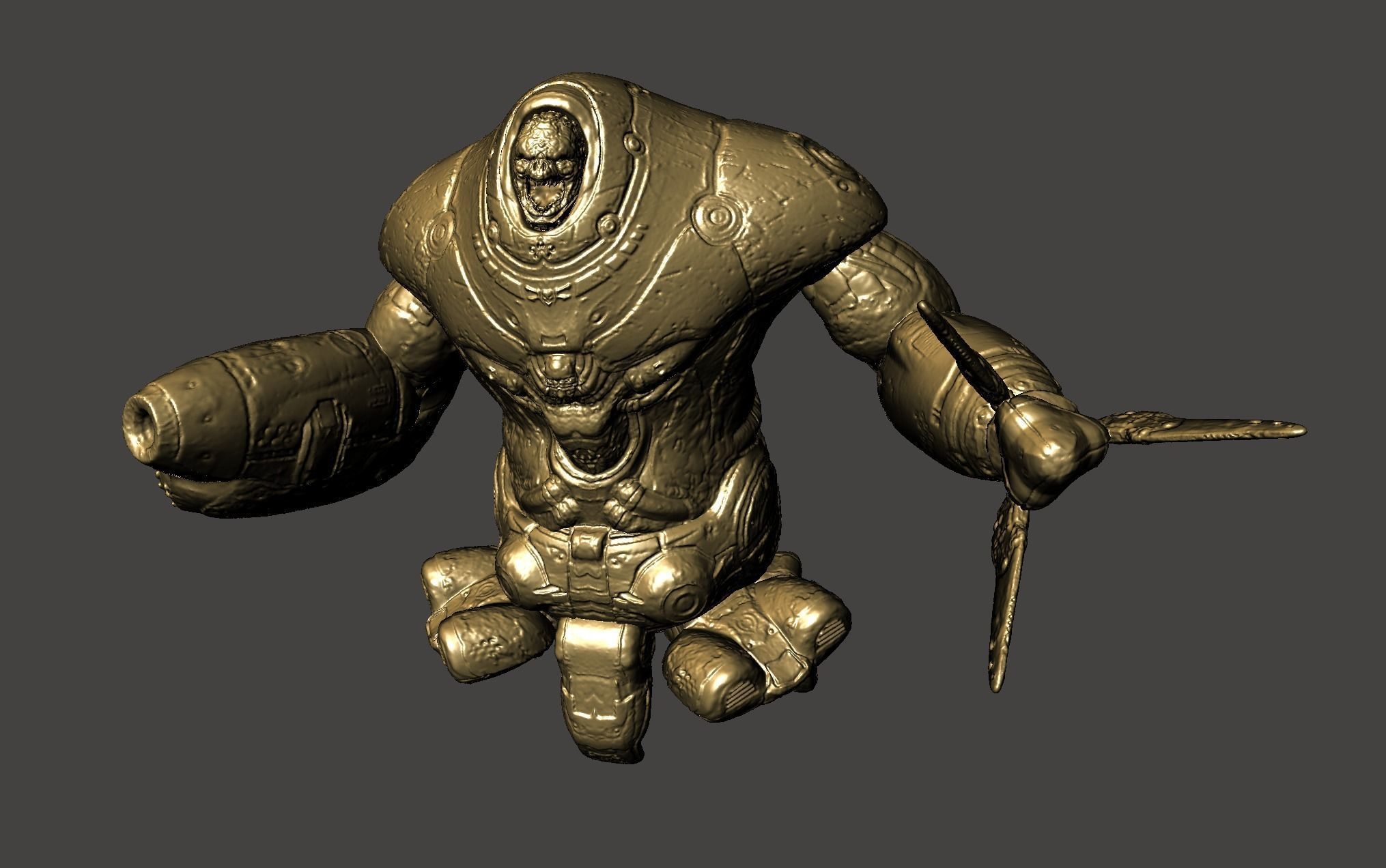 THE MAKRON QUAKE 4 modular ultra-high Detailed  STL 3D model 3D print model_5