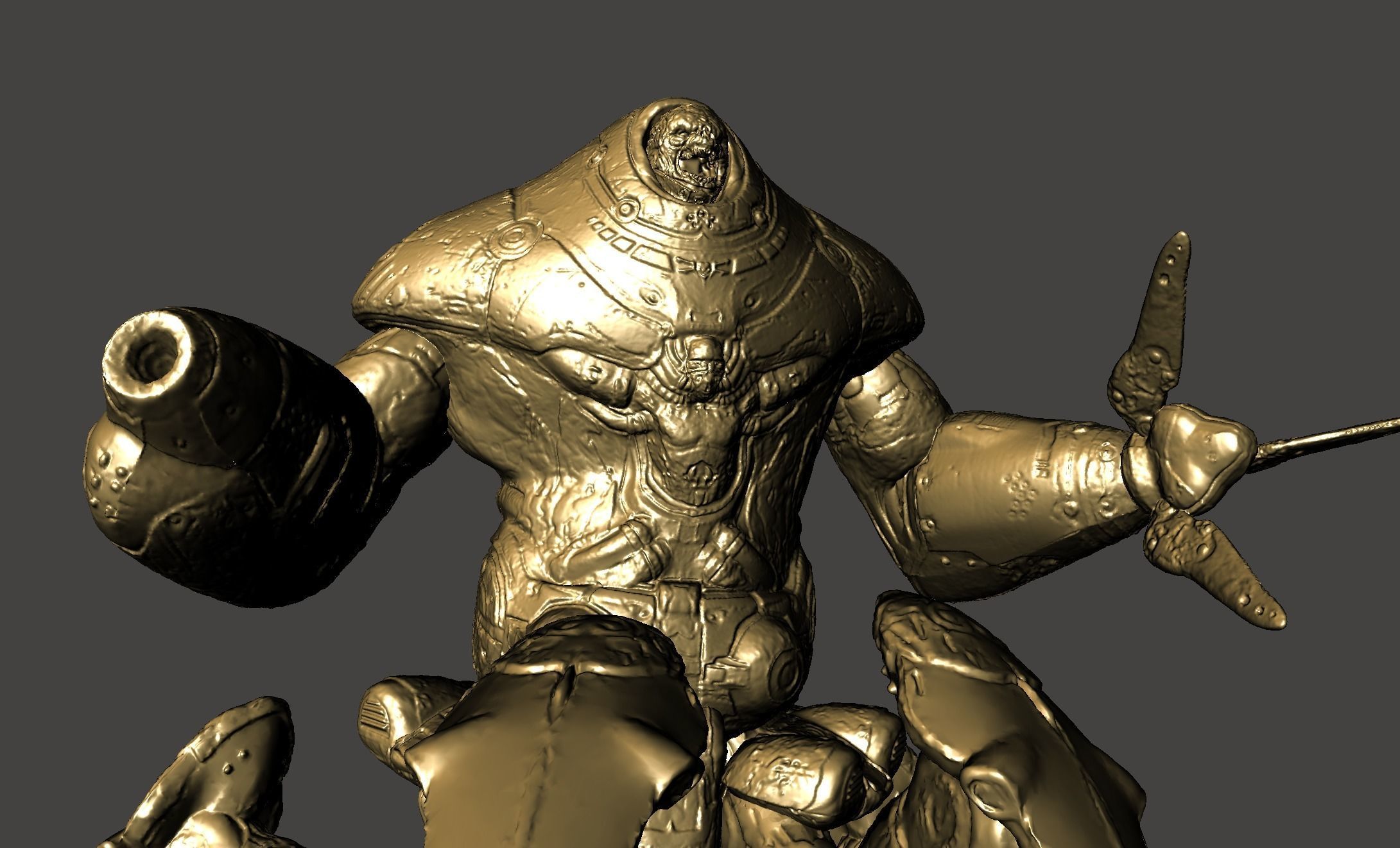 THE MAKRON QUAKE 4 modular ultra-high Detailed  STL 3D model 3D print model_3