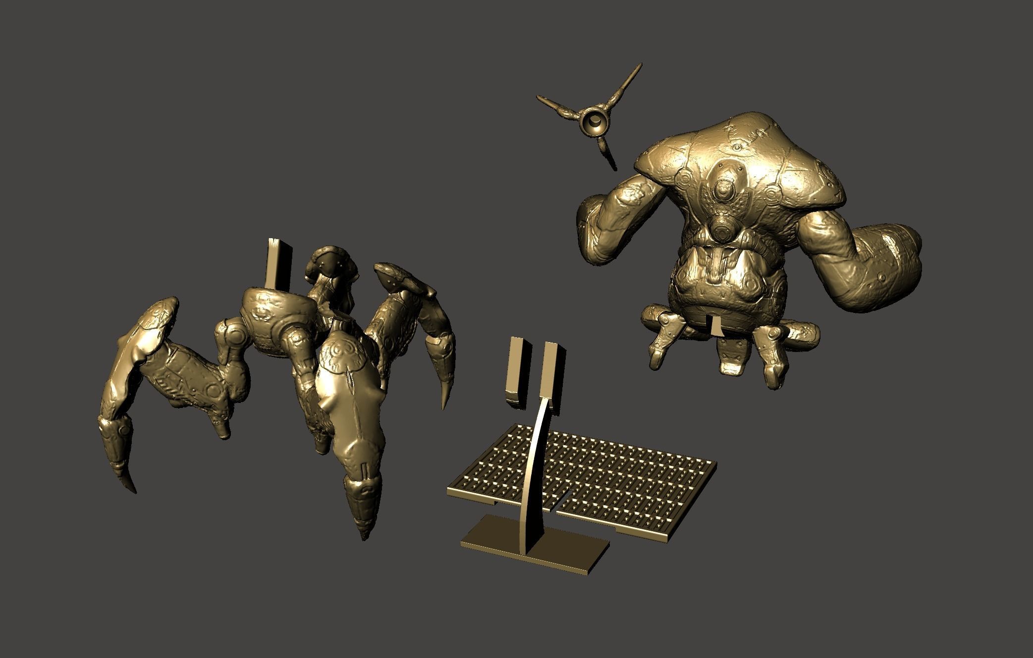 THE MAKRON QUAKE 4 modular ultra-high Detailed  STL 3D model 3D print model_28