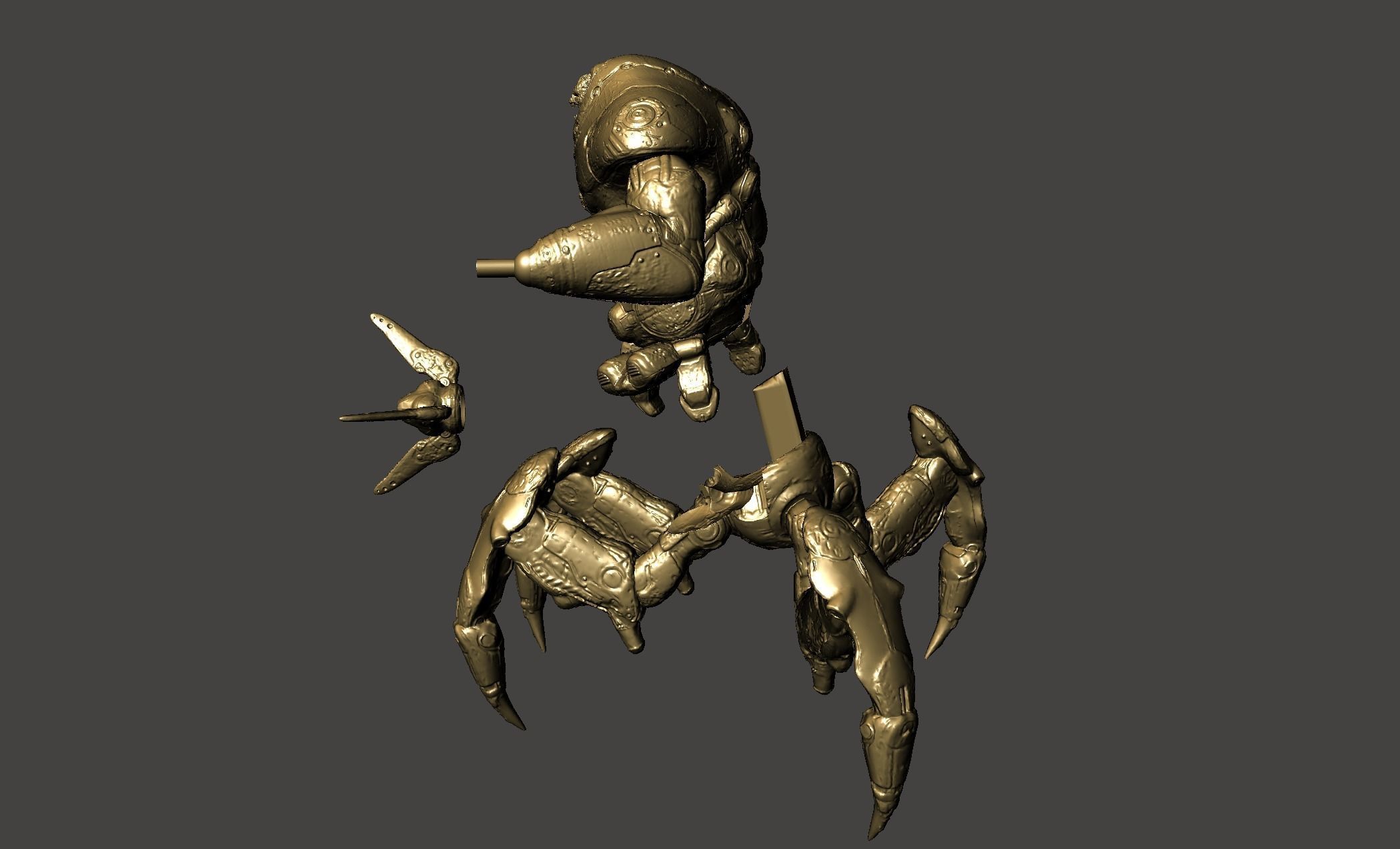 THE MAKRON QUAKE 4 modular ultra-high Detailed  STL 3D model 3D print model_48