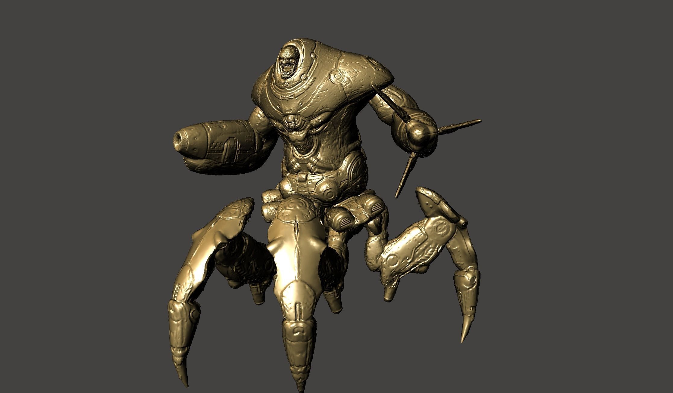 THE MAKRON QUAKE 4 modular ultra-high Detailed  STL 3D model 3D print model_36