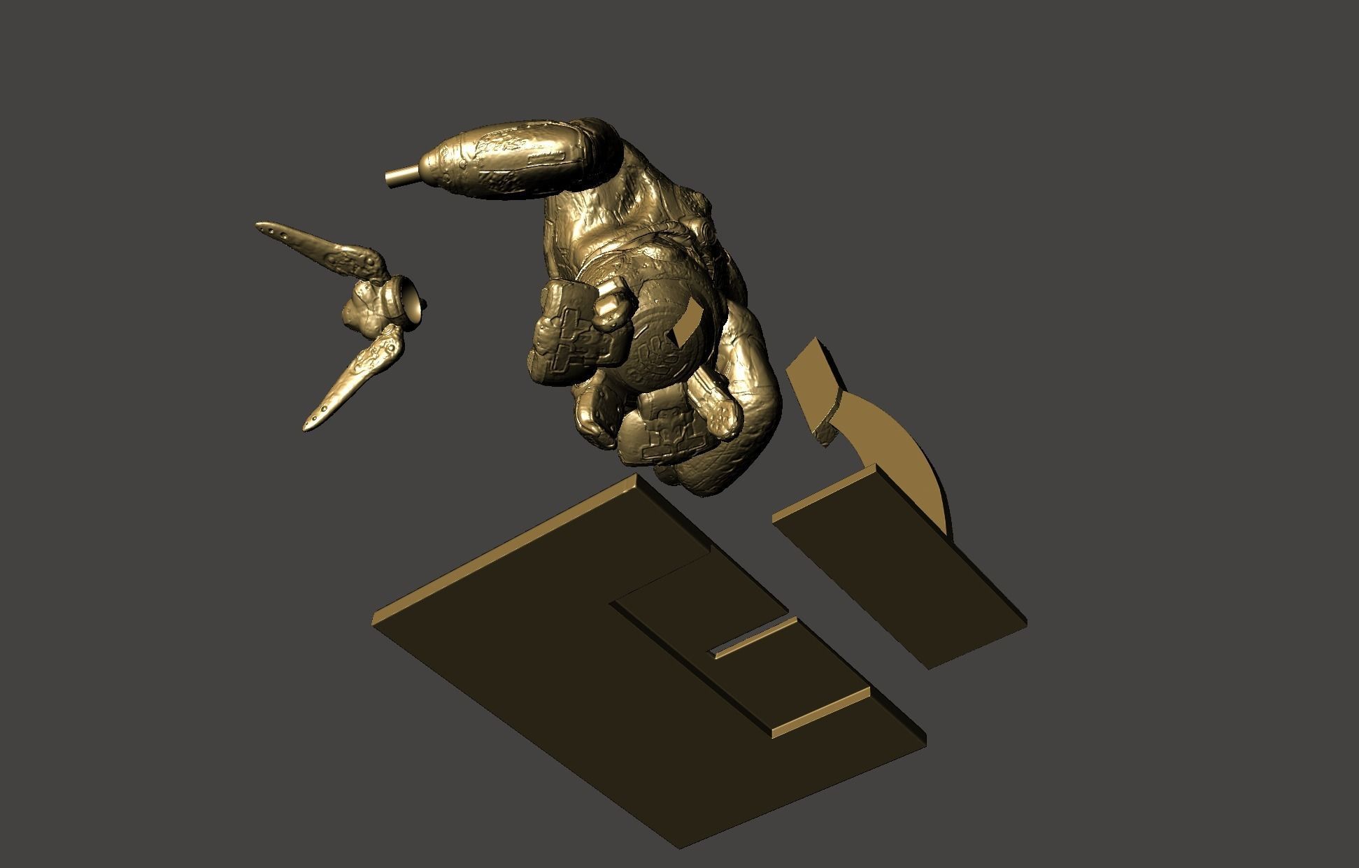 THE MAKRON QUAKE 4 modular ultra-high Detailed  STL 3D model 3D print model_37