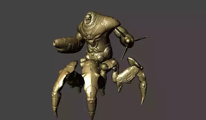 THE MAKRON QUAKE 4 modular ultra-high Detailed  STL 3D model 3D print model