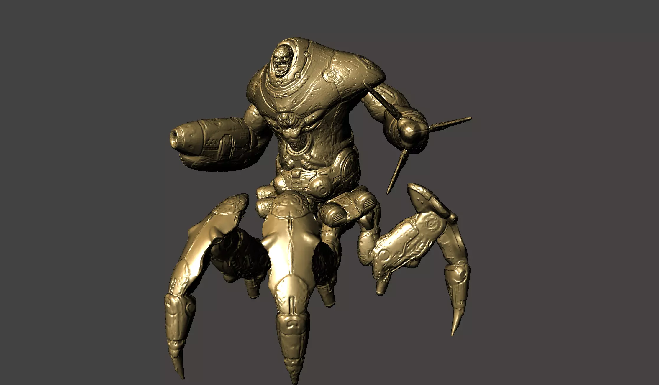 THE MAKRON QUAKE 4 modular ultra-high Detailed  STL 3D model 3D print model_0