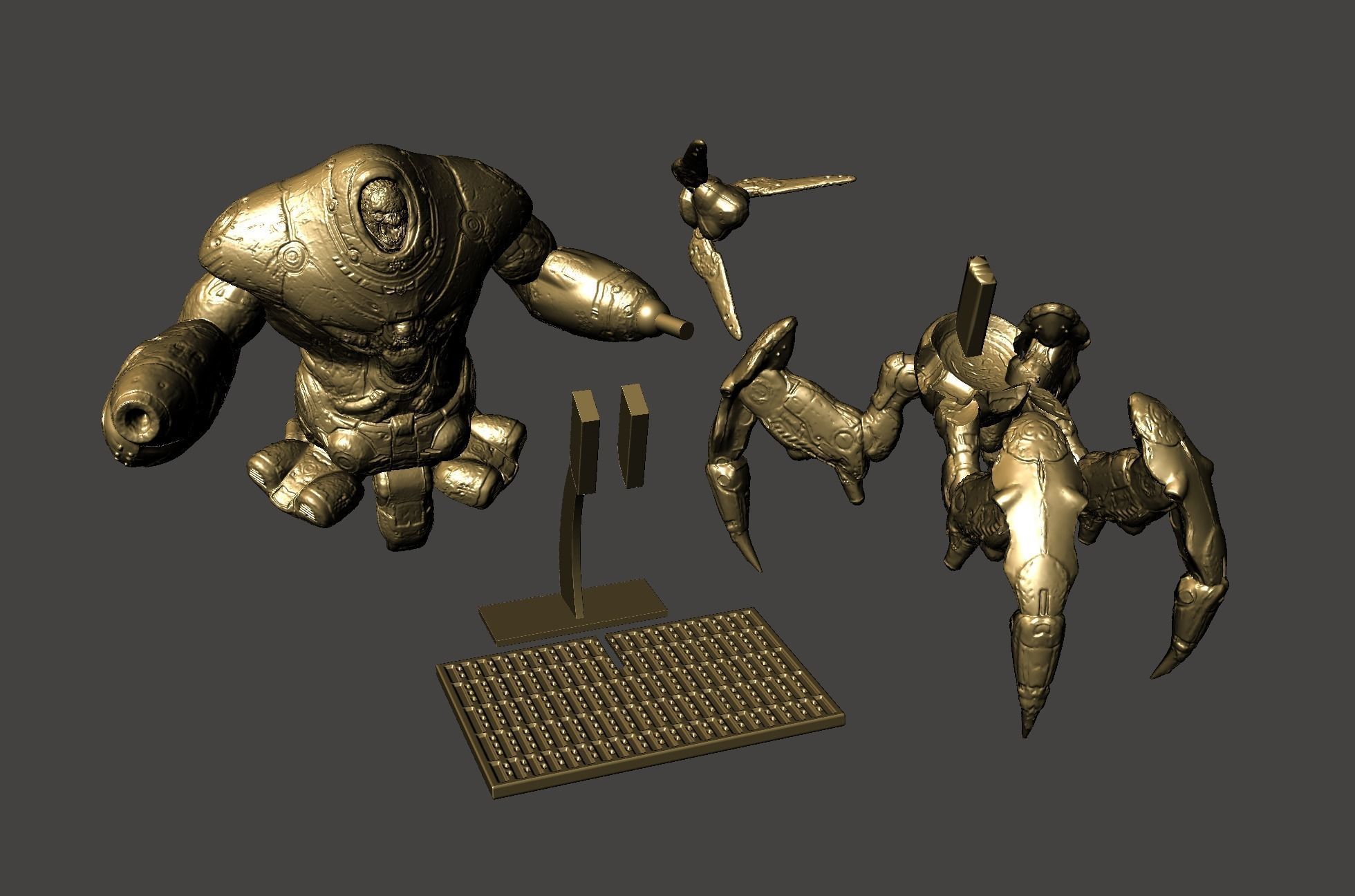 THE MAKRON QUAKE 4 modular ultra-high Detailed  STL 3D model 3D print model_50