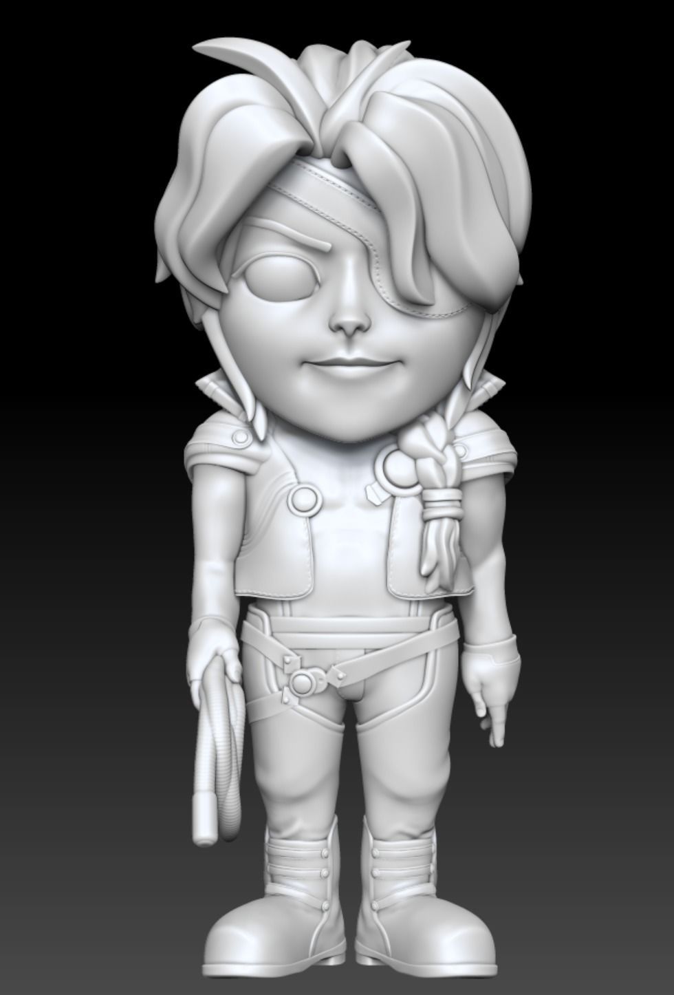 Xenogears Bartholomew Fatima Cartoon Chubby Chibi Figure 3D print model_2
