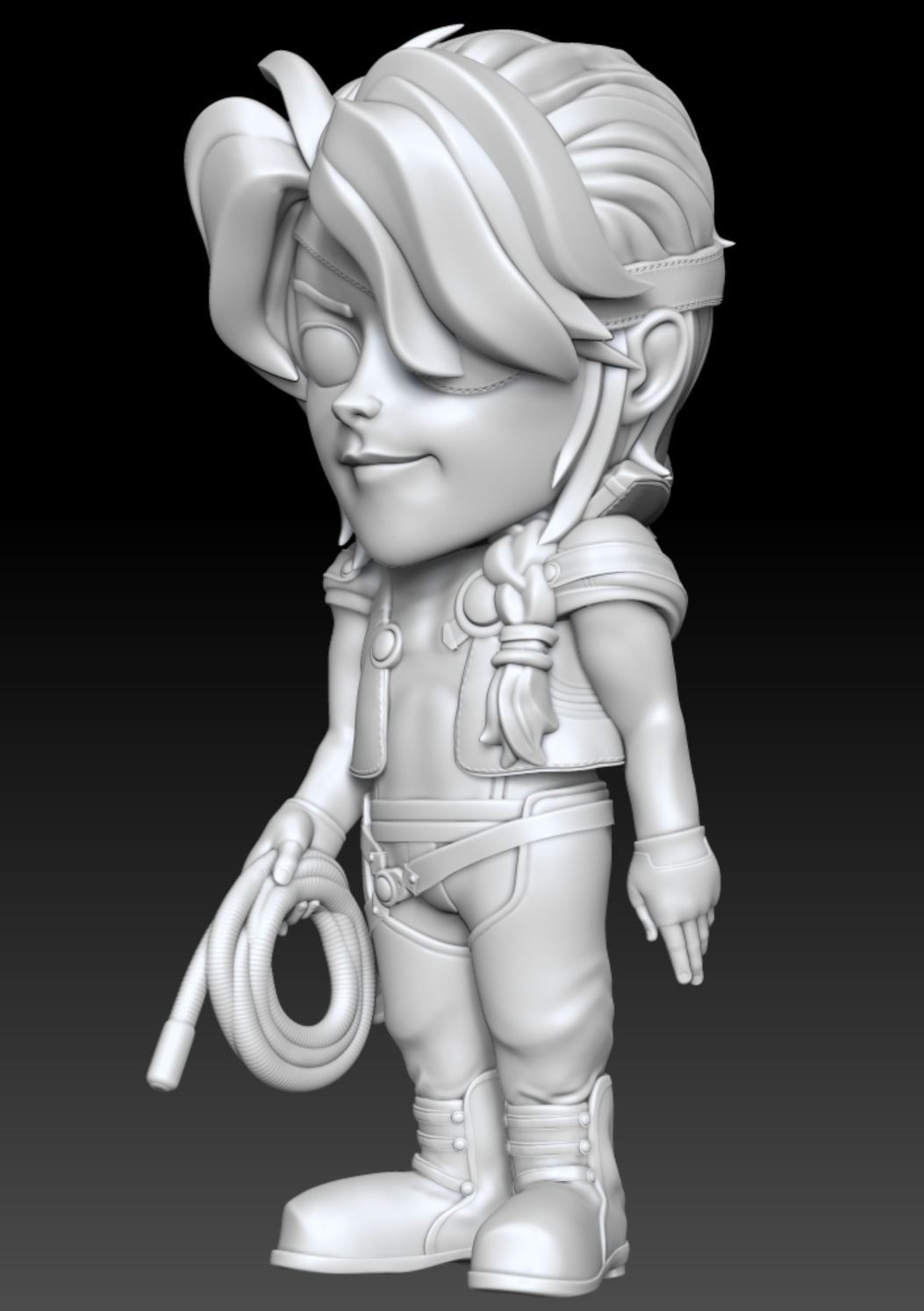 Xenogears Bartholomew Fatima Cartoon Chubby Chibi Figure 3D print model_9