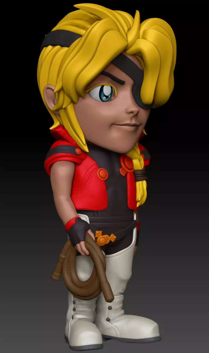 Xenogears Bartholomew Fatima Cartoon Chubby Chibi Figure 3D print model_0