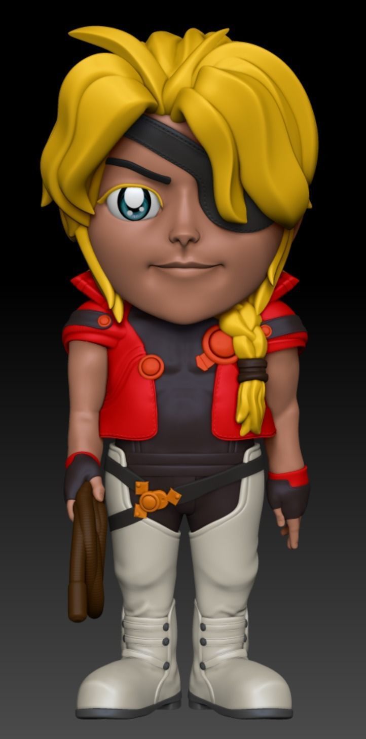 Xenogears Bartholomew Fatima Cartoon Chubby Chibi Figure 3D print model_13