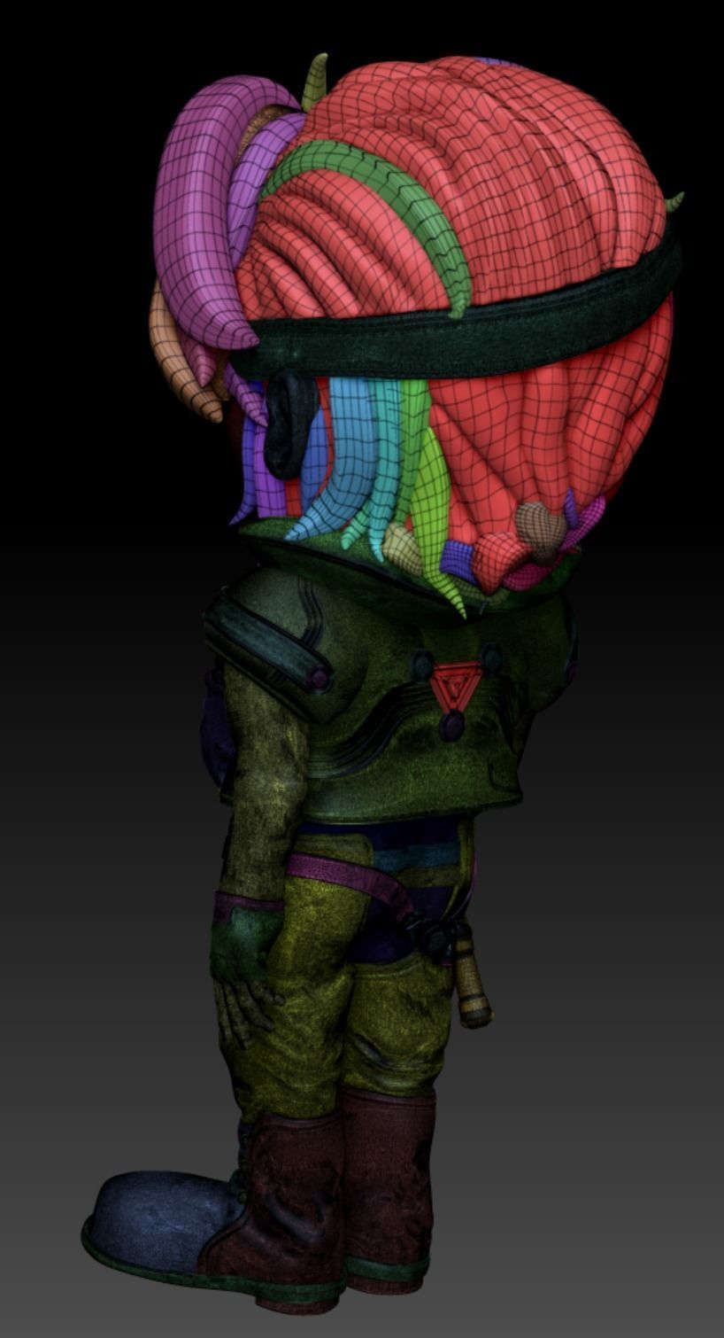 Xenogears Bartholomew Fatima Cartoon Chubby Chibi Figure 3D print model_12