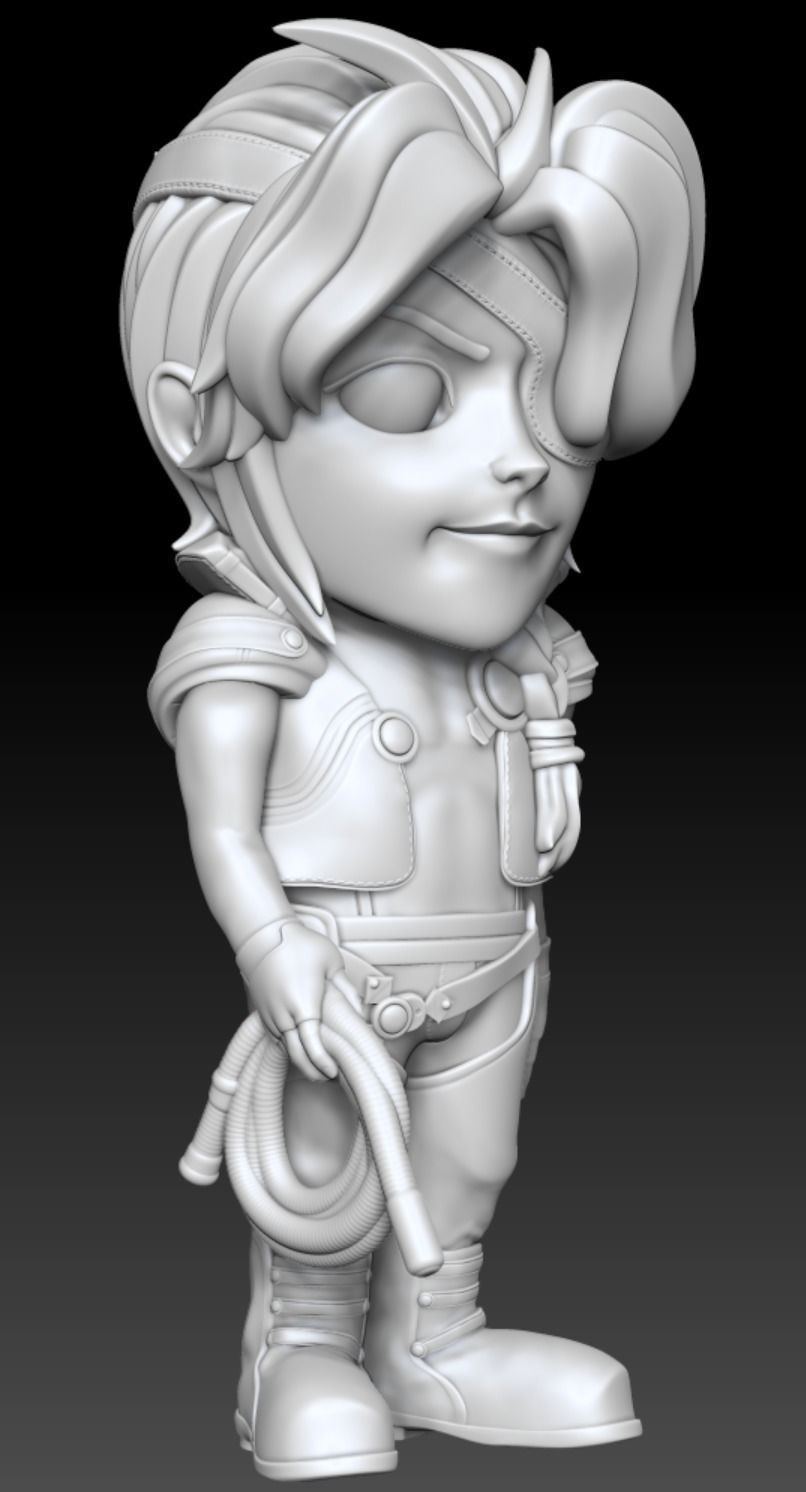 Xenogears Bartholomew Fatima Cartoon Chubby Chibi Figure 3D print model_3