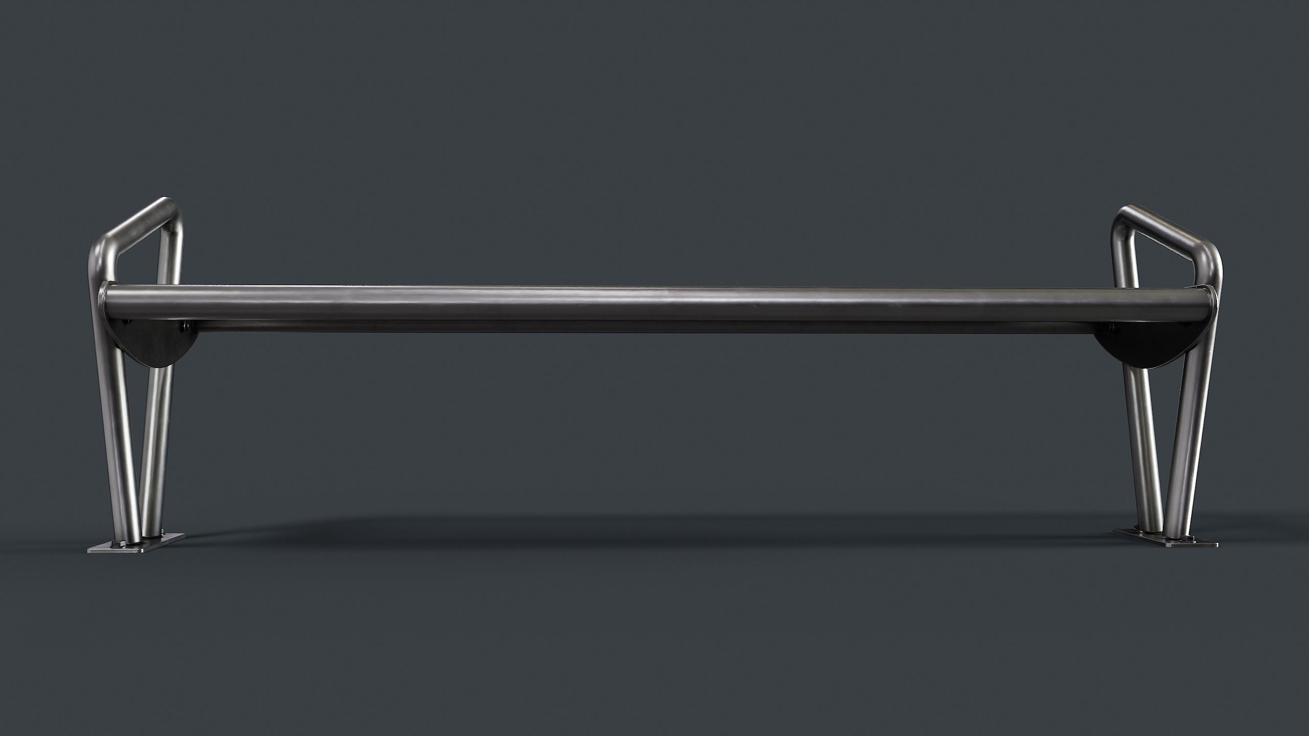 Metal Modern Bench 26 PBR Game Ready Low-poly 3D model_7