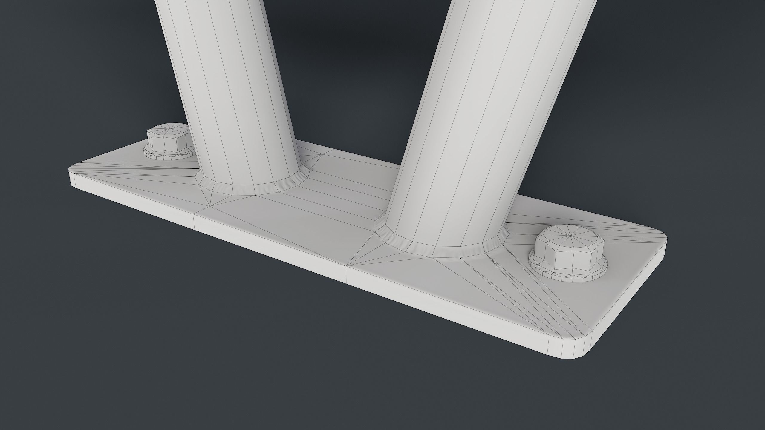 Metal Modern Bench 26 PBR Game Ready Low-poly 3D model_23