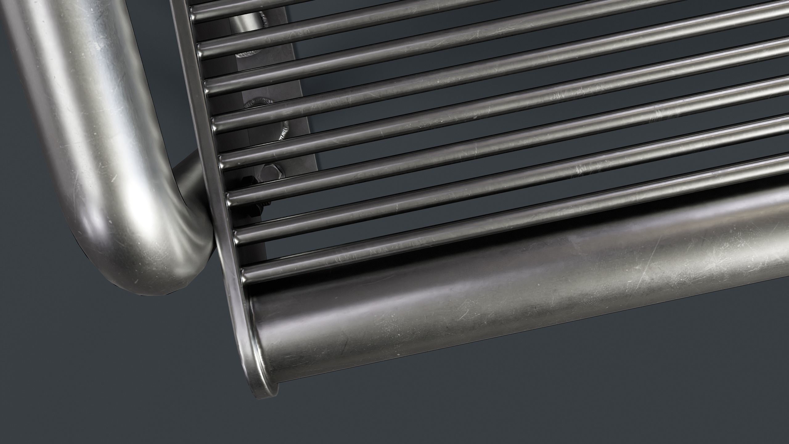 Metal Modern Bench 26 PBR Game Ready Low-poly 3D model_11