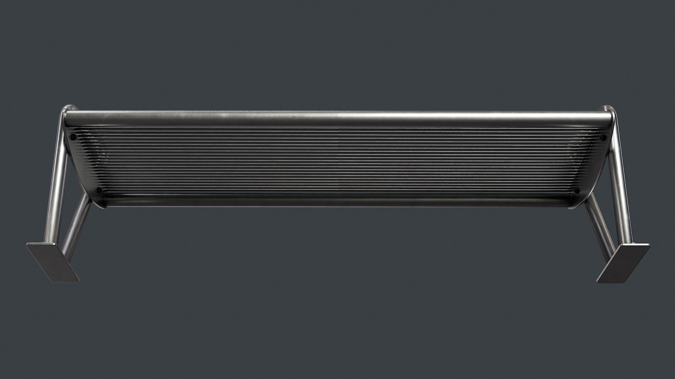 Metal Modern Bench 26 PBR Game Ready Low-poly 3D model_10