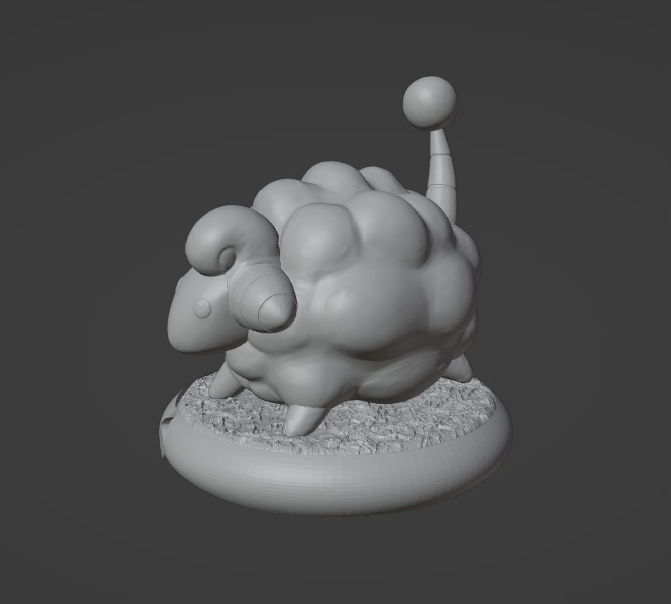 Mareep pokemon 3D print model 3D print model_5