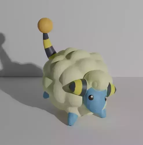 Mareep pokemon 3D print model