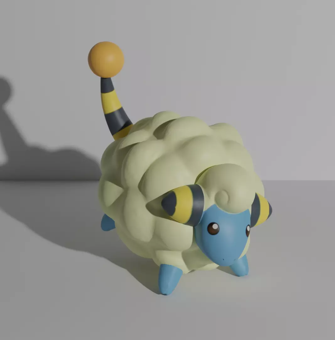 Mareep pokemon 3D print model 3D print model_0