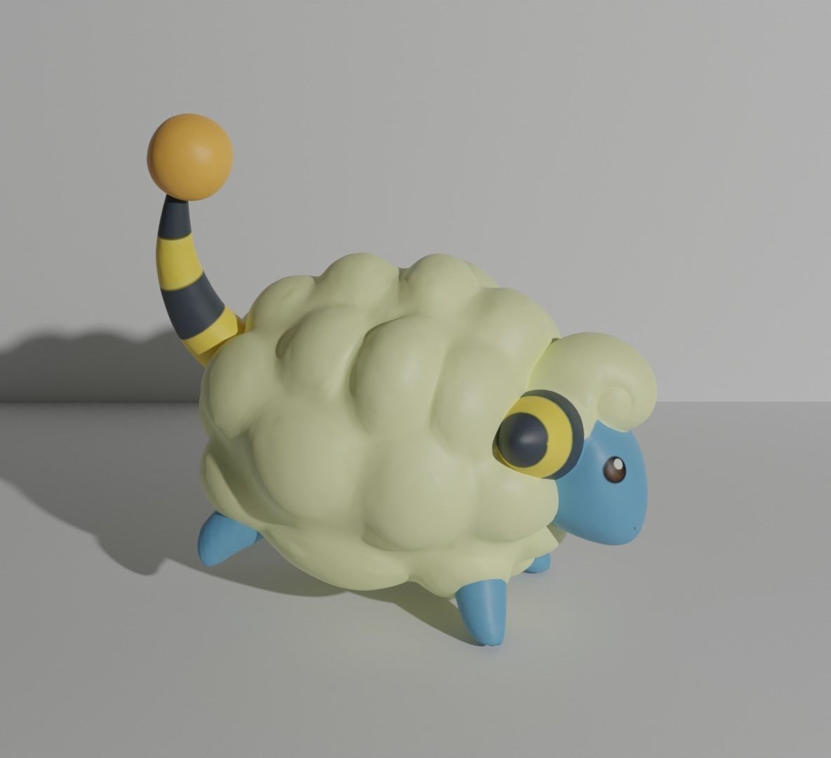 Mareep pokemon 3D print model 3D print model_1