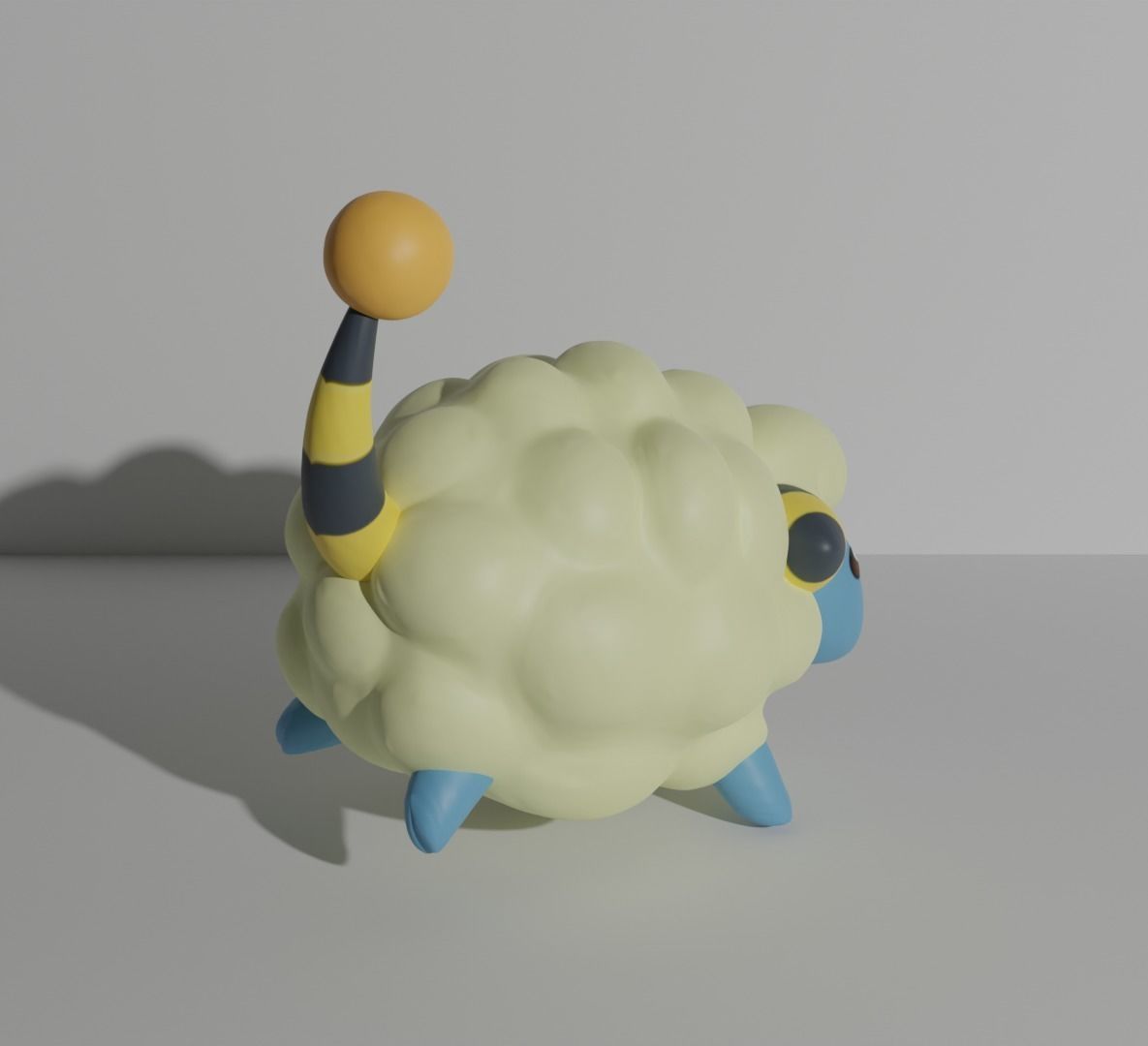 Mareep pokemon 3D print model 3D print model_2