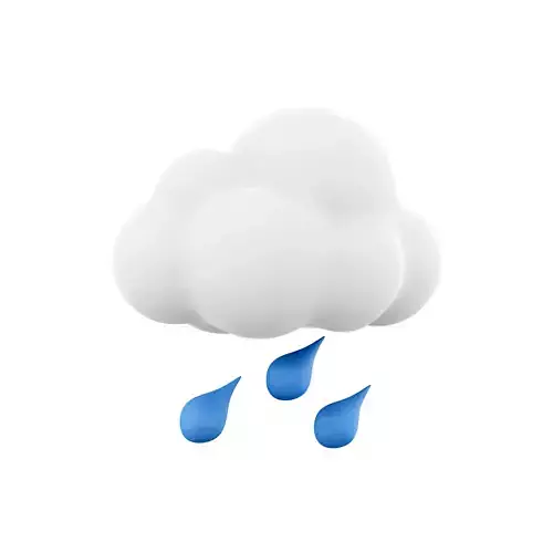 3d  rainy weather  cartoon icon