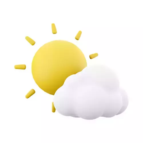 3d rain with cloud and sun cartoon icons 3D model
