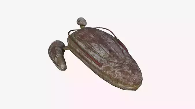 Alien Spaceship UFO H11 Abandoned - Sci Fi Spacecraft Design Low-poly 3D model