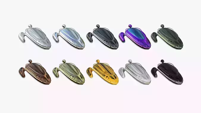 10 Alien Spaceship UFO H Collection - Sci Fi Spacecraft Design 