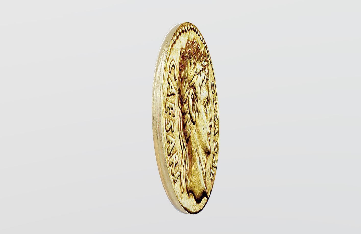 Roman Empire Gold Coin-3D Printing 3D model_1
