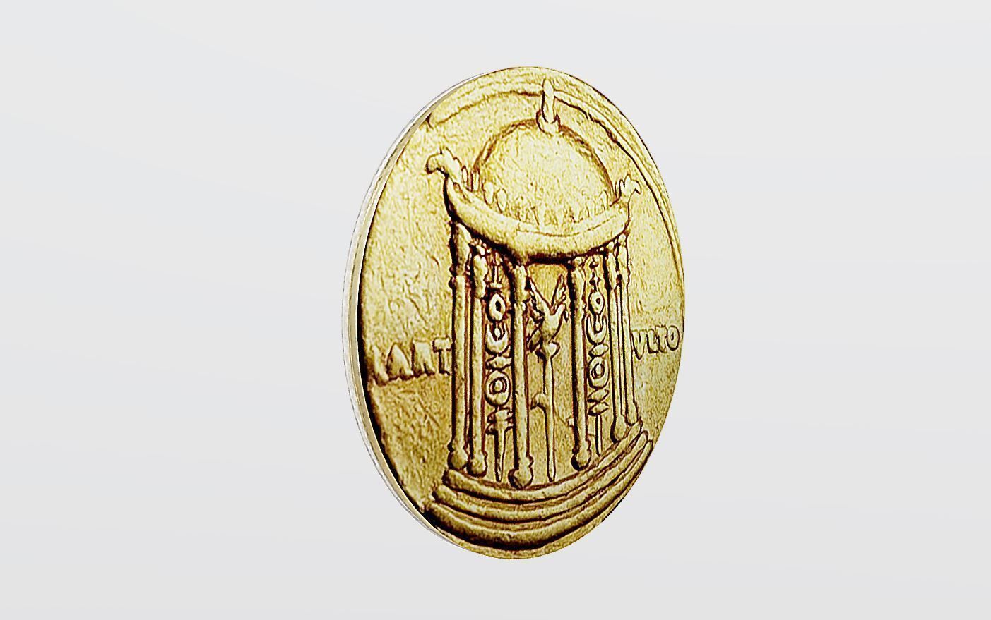Roman Empire Gold Coin-3D Printing 3D model_3