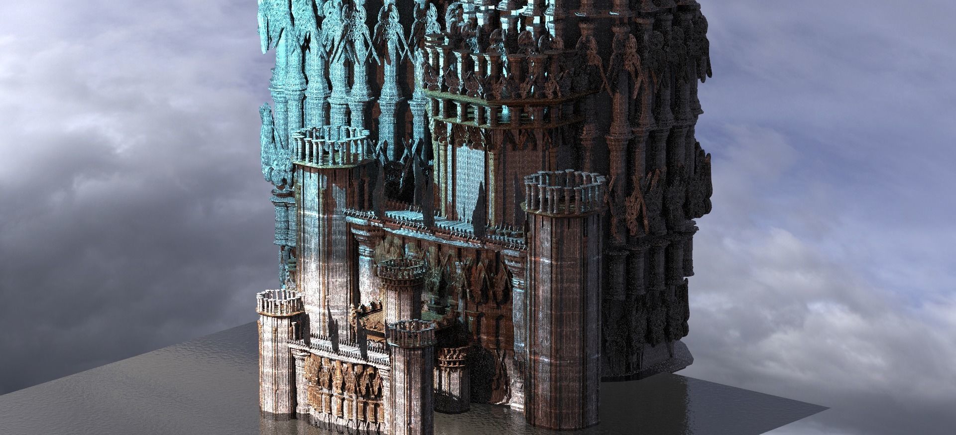 Dantes arch Towers Kit bash 2  3D model_1