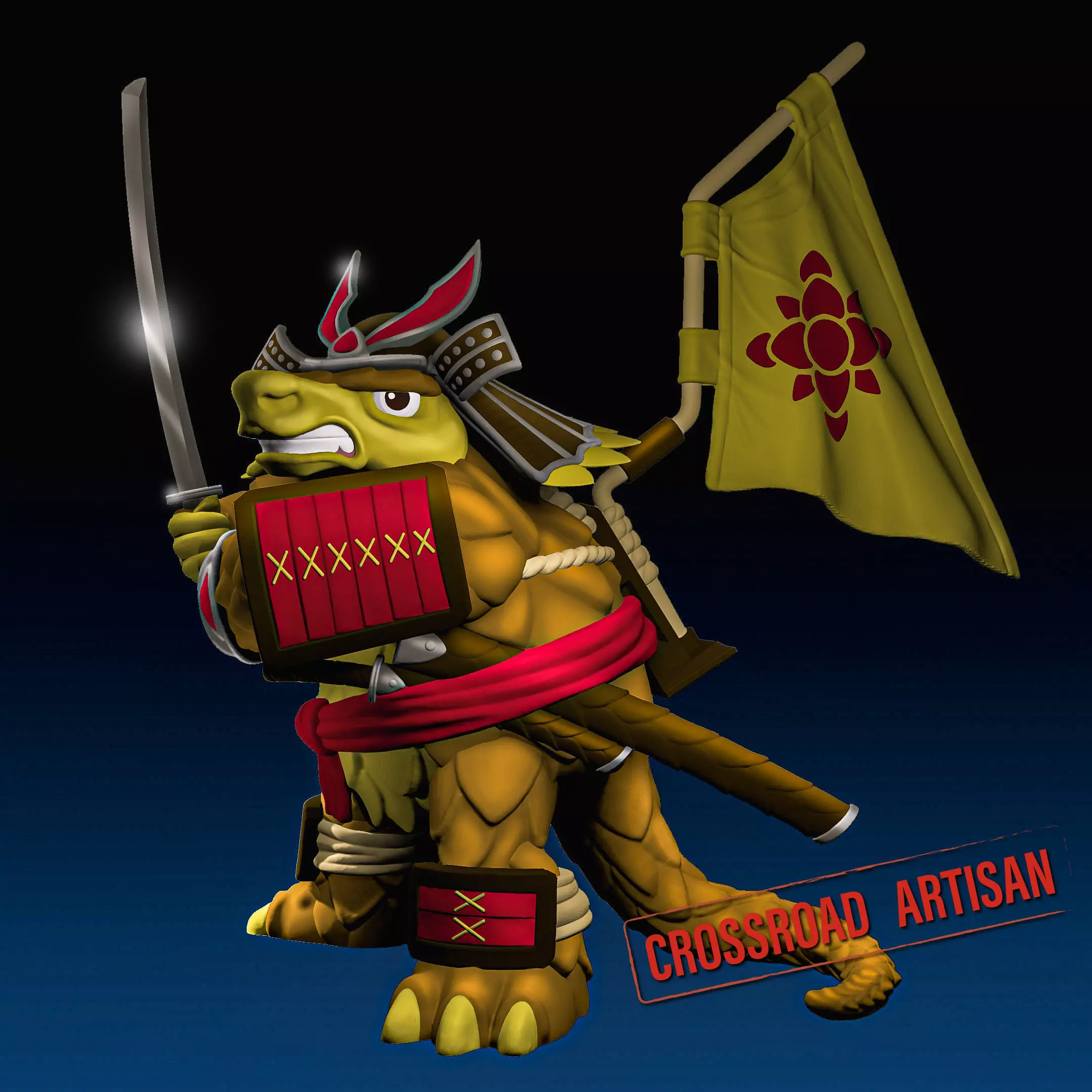 Pangolin Samurai Swordsman 3D print model