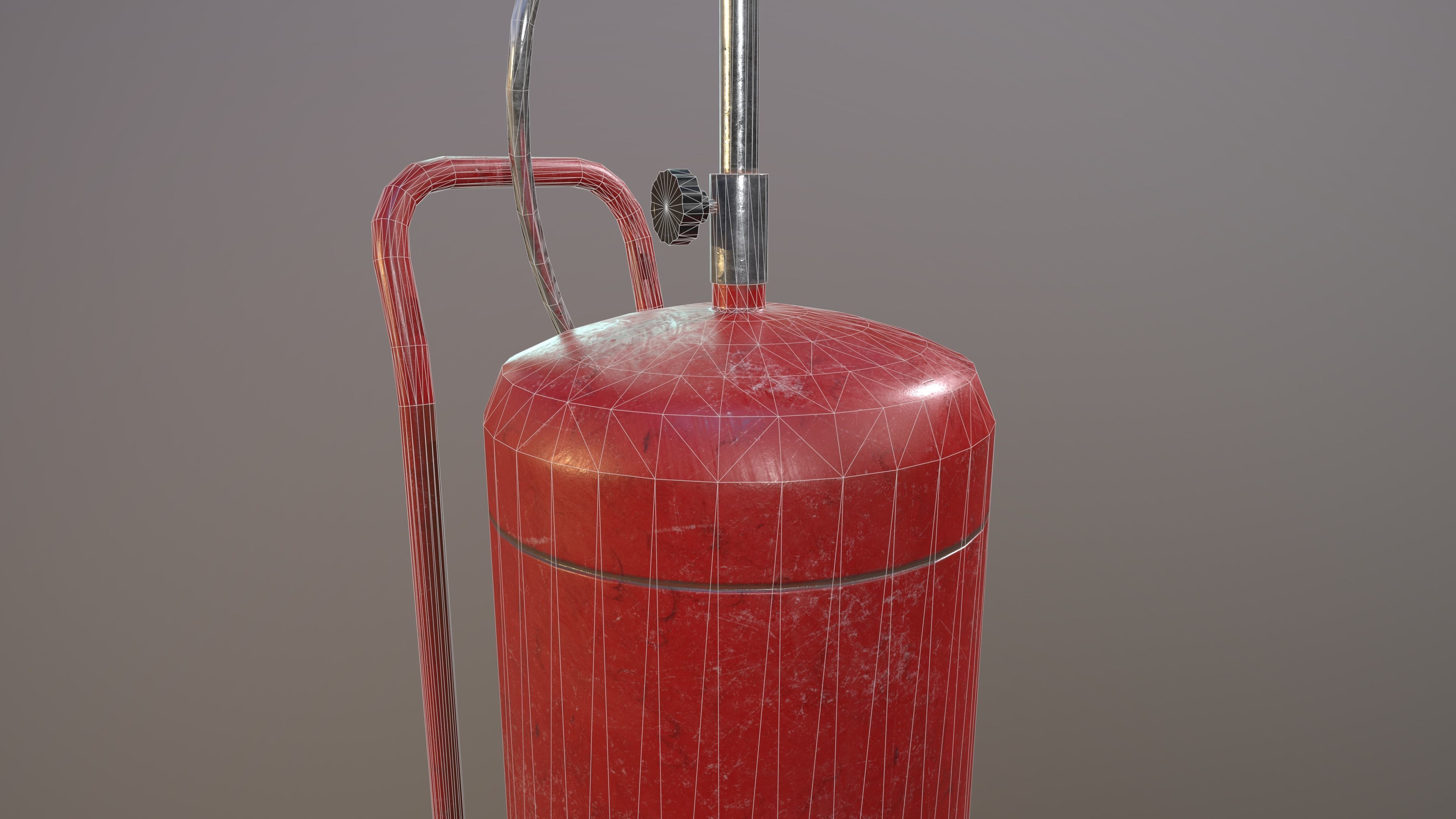 2 Version Waste Oil Drain Tank Gallon Extractor game ready Low-poly 3D model_7