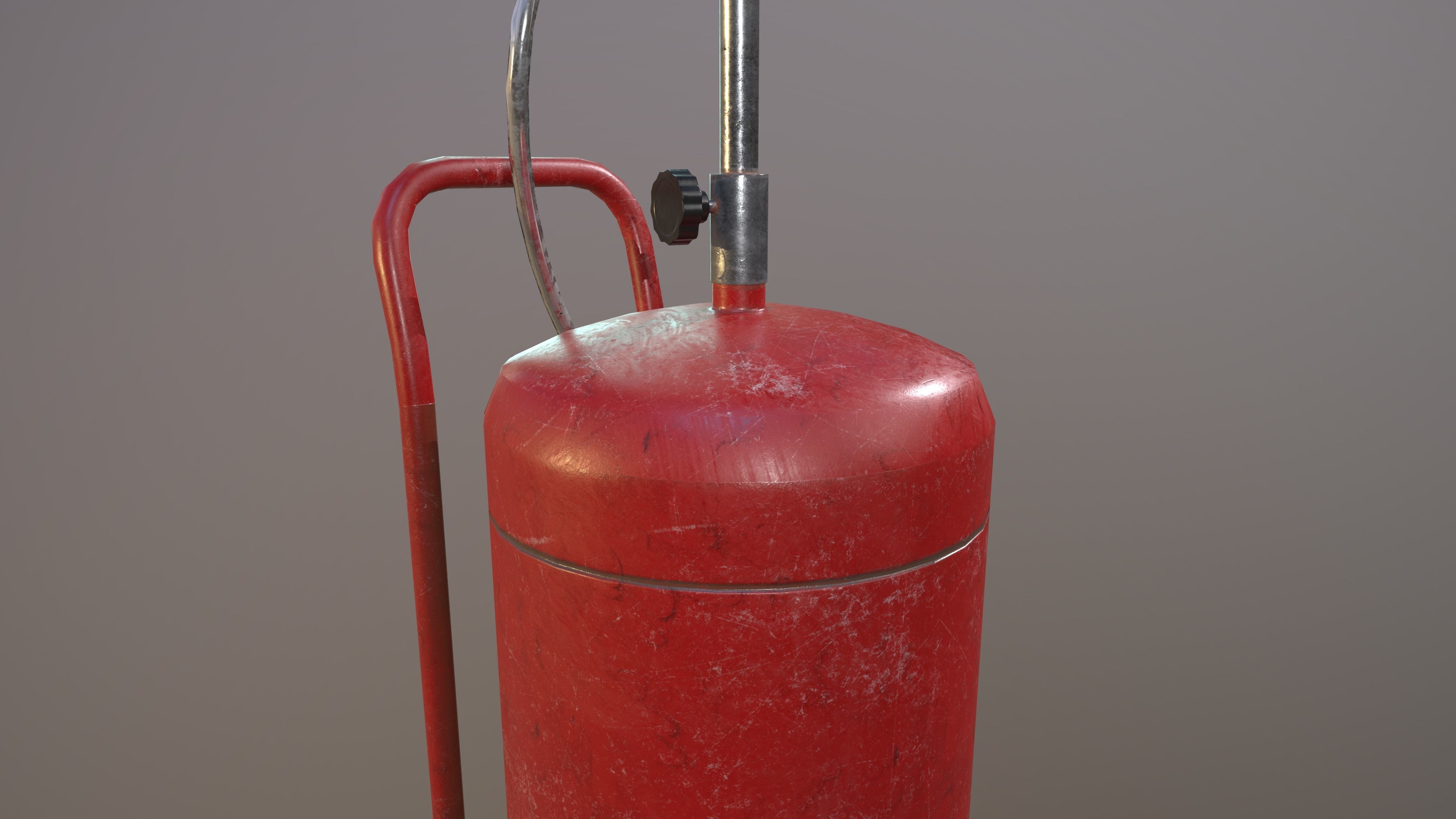 2 Version Waste Oil Drain Tank Gallon Extractor game ready Low-poly 3D model_6