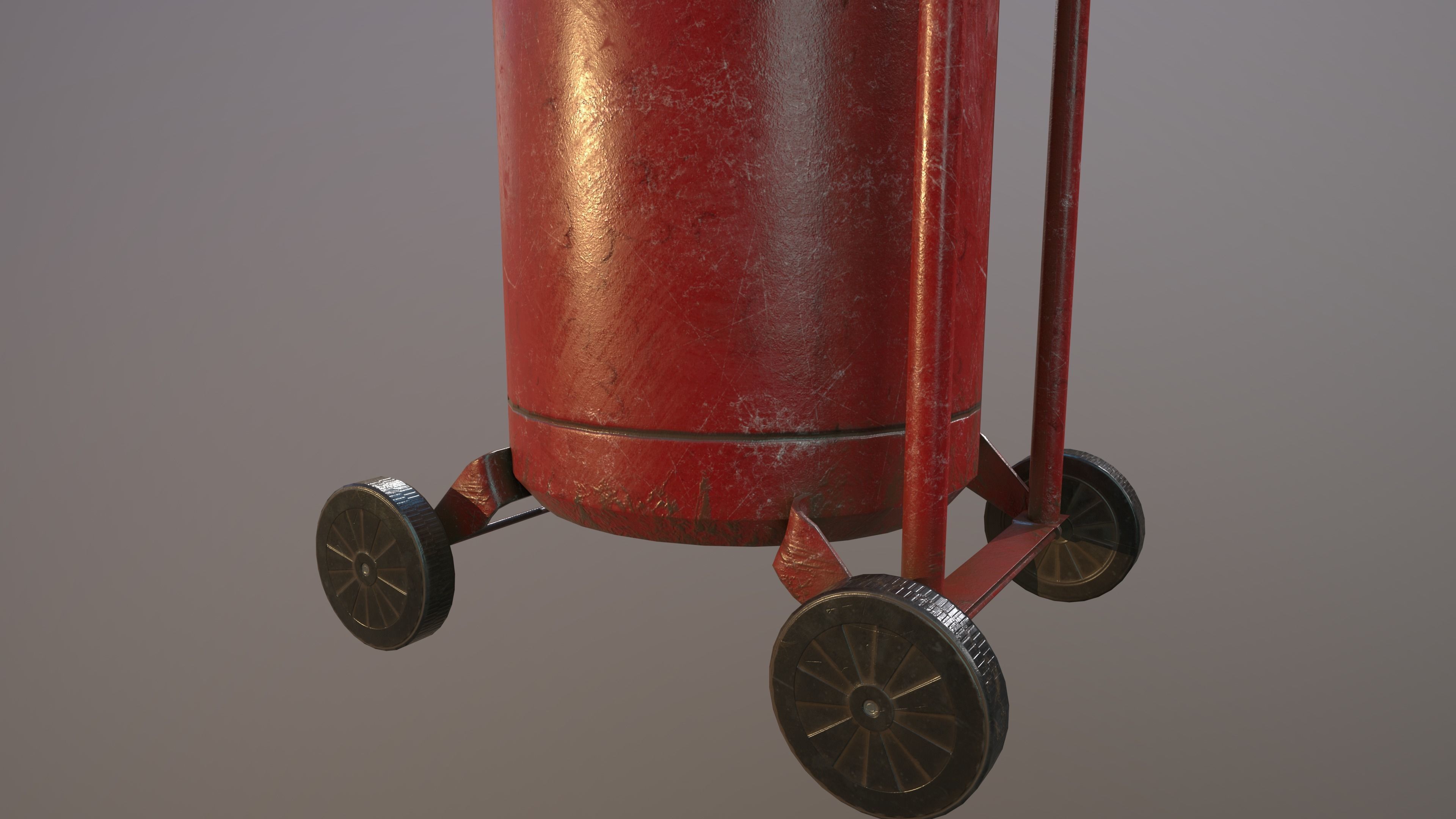 2 Version Waste Oil Drain Tank Gallon Extractor game ready Low-poly 3D model_4