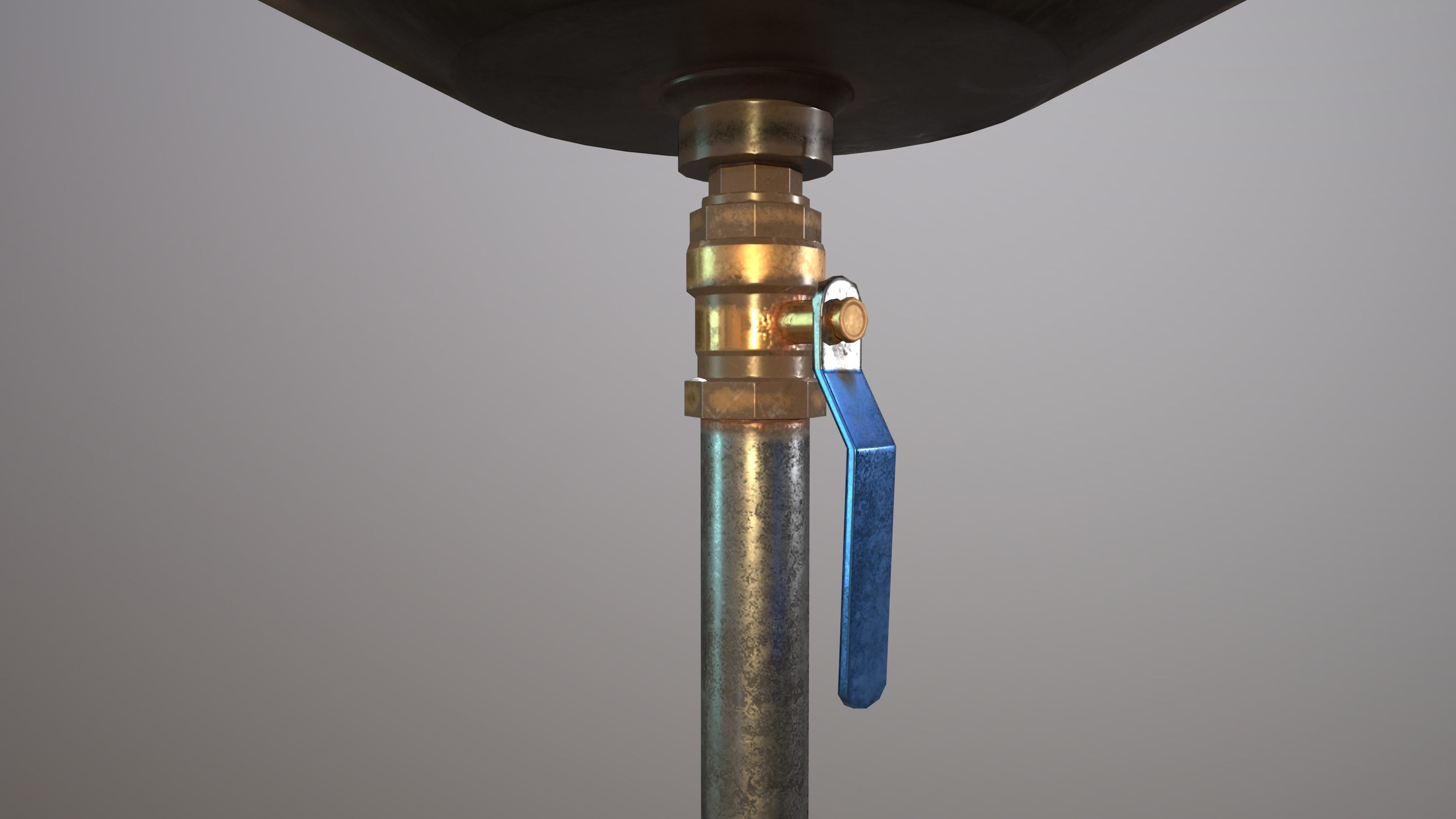 2 Version Waste Oil Drain Tank Gallon Extractor game ready Low-poly 3D model_10