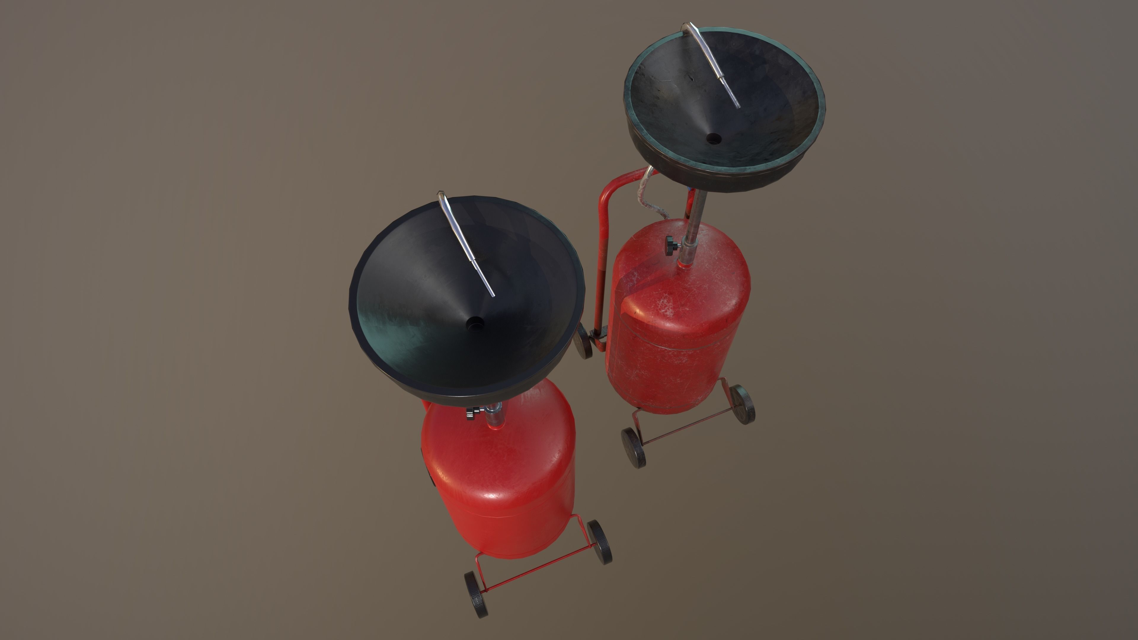 2 Version Waste Oil Drain Tank Gallon Extractor game ready Low-poly 3D model_18