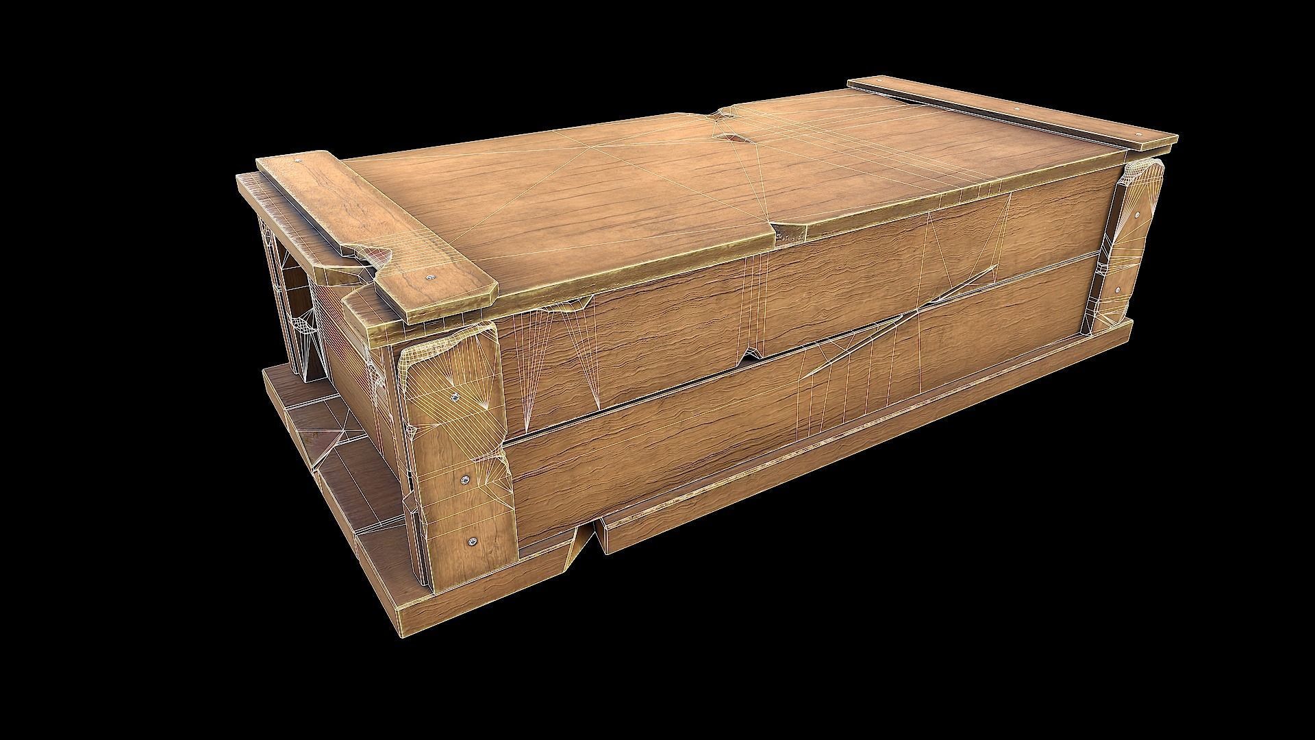 Wooden Boxes Low-poly 3D model_18