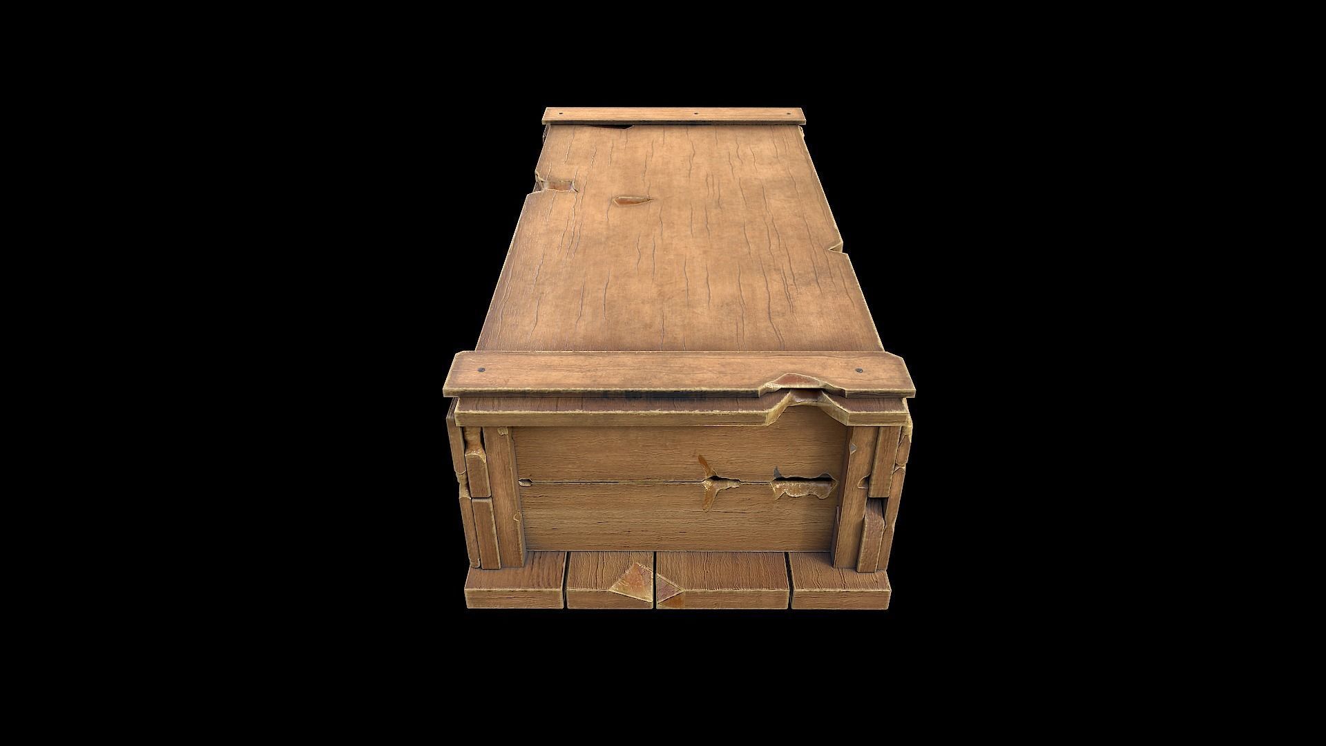 Wooden Boxes Low-poly 3D model_12