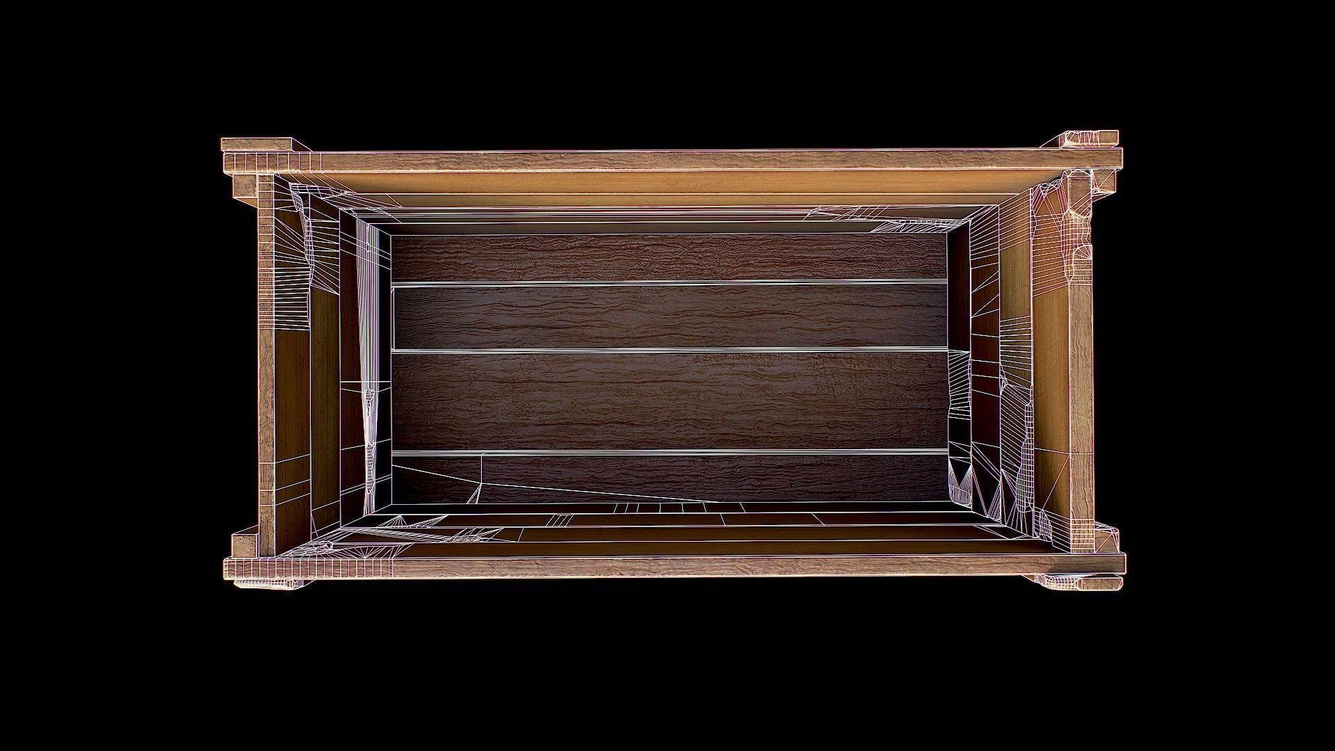 Wooden Boxes Low-poly 3D model_25