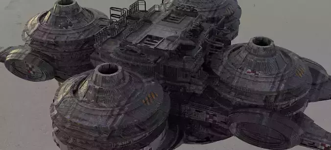 Sci fi Floating platform base 7  3D model
