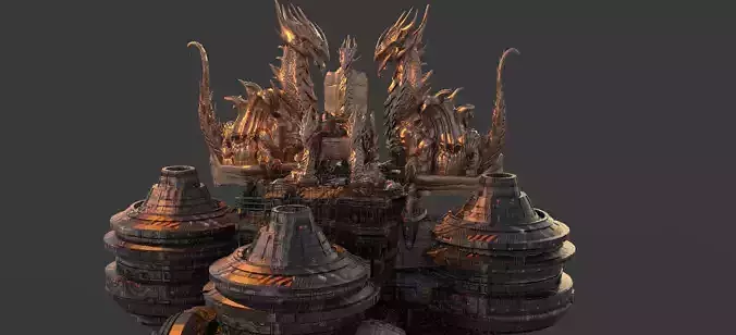 Floating Desert Dragon Throne platform 6  